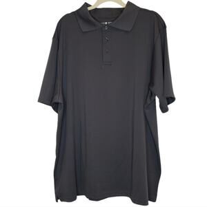 Short Sleeve Black Performance Polo Shirt XL